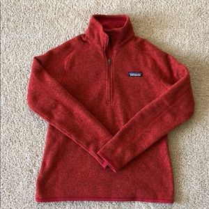 Women’s Patagonia Better Sweater 1/4 Zip-Red